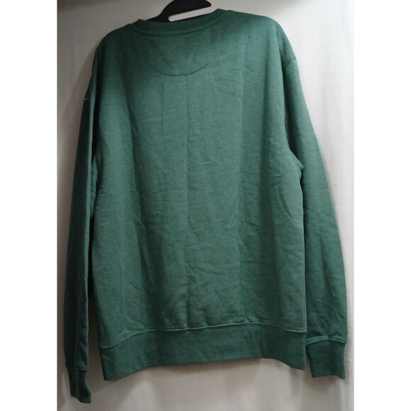 North Hudson Mens L Green Tech Fleece Crewneck Sweatshirt Long Sleeve Soft NWOT - Picture 5 of 7